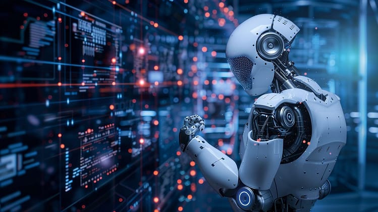 Le Futur du Travail : Un Robot Expert en Intelligence Artificielle